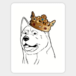 Akita Dog King Queen Wearing Crown Magnet